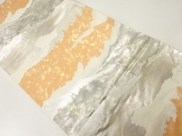 JAPANESE KIMONO / ANTIQUE FUKURO OBI / SILK / WOVEN MIST